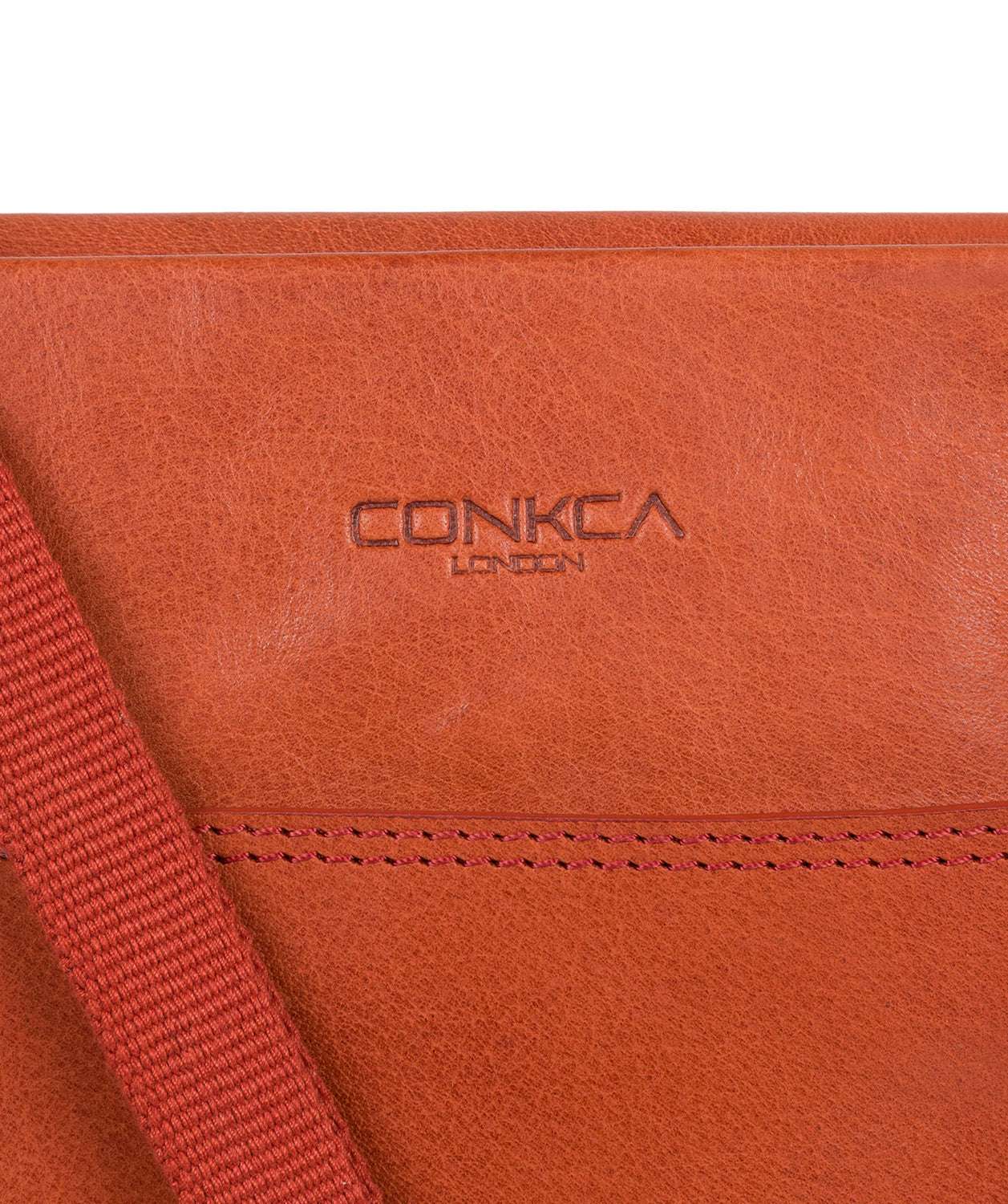 'Lina' Burnt Orange Leather Cross Body Bag image 5