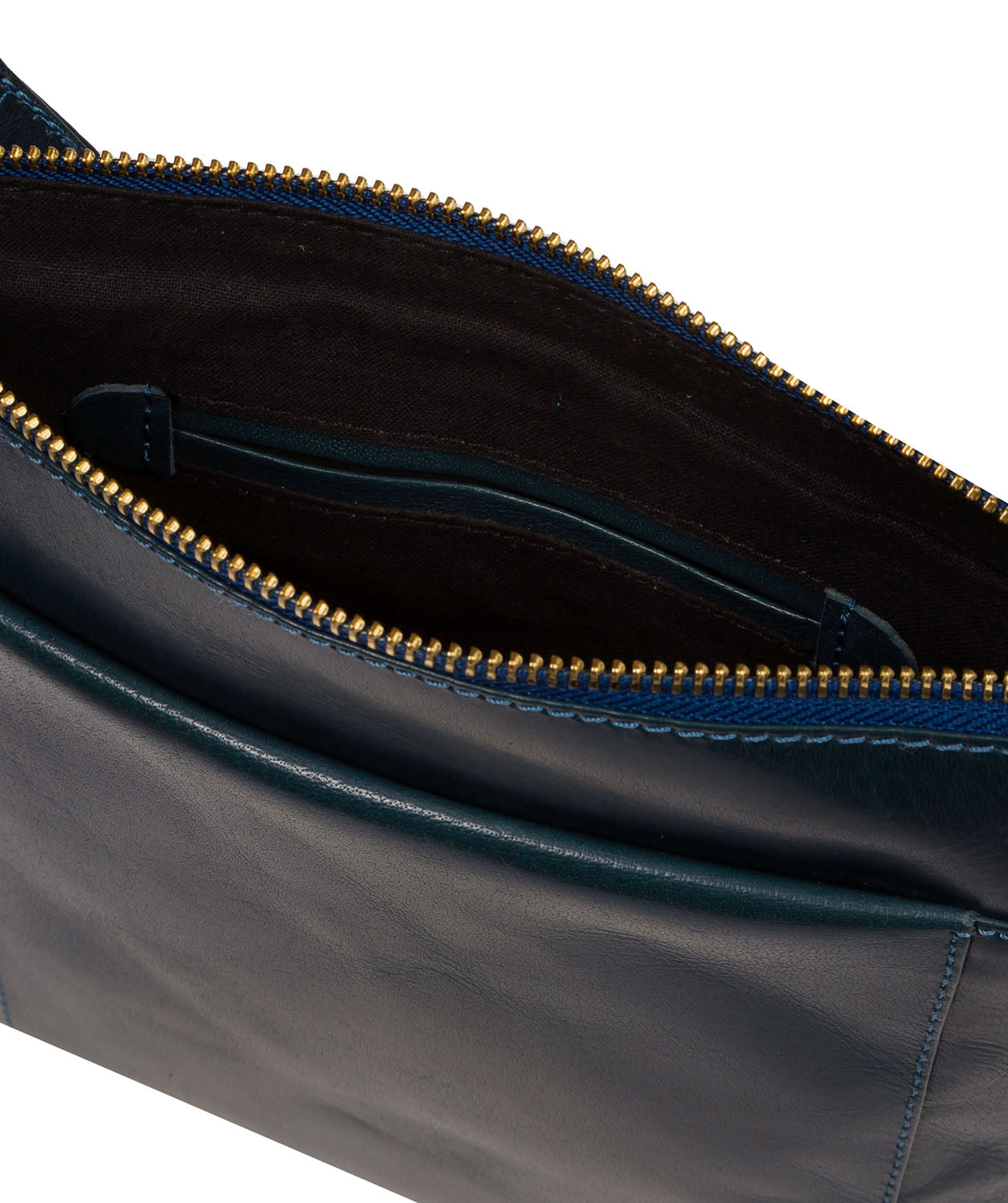Conkca London Originals Collection Bags: 'Rego' Snorkel Blue Leather Cross Body Bag