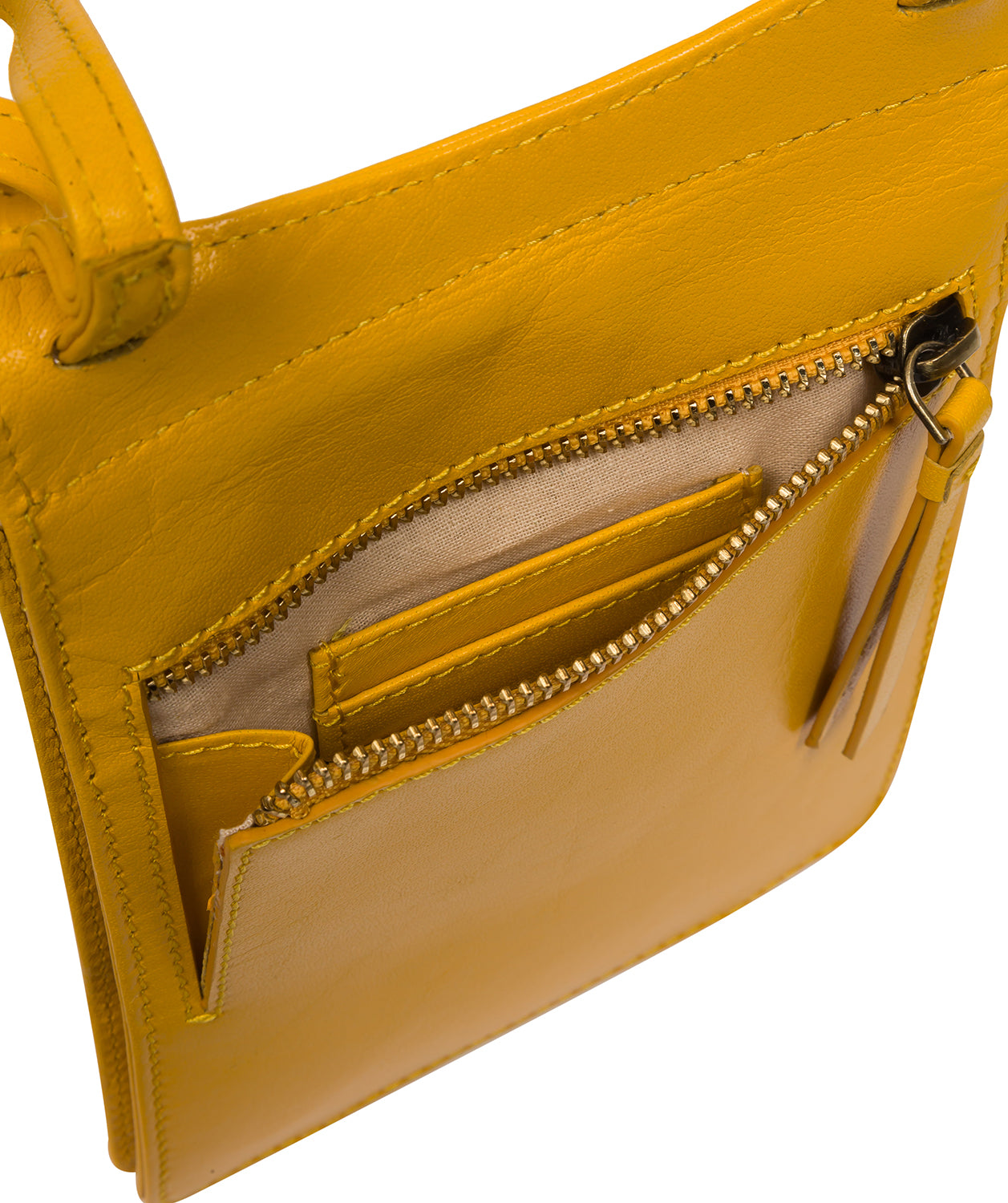 'Milly' Lemon Drop Leather Cross Body Phone Bag