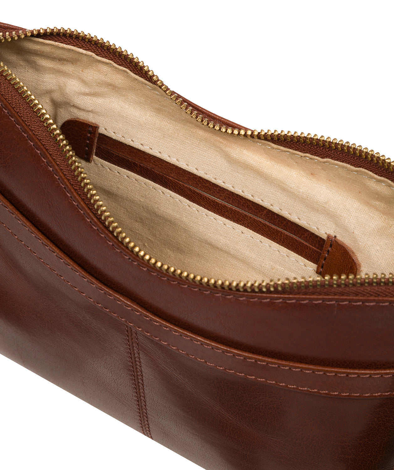 Conkca Signature Collection Bags: 'Lottie' Conker Brown Leather Cross Body Bag