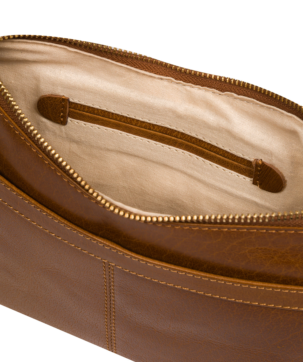 Conkca Signature Collection Bags: 'Lottie' Dark Tan Leather Cross Body Bag