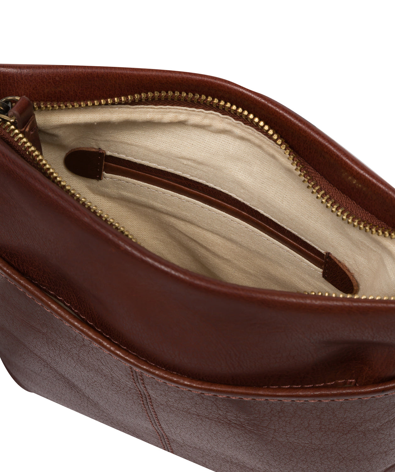 'Sable' Conker Brown Leather Cross Body Bag