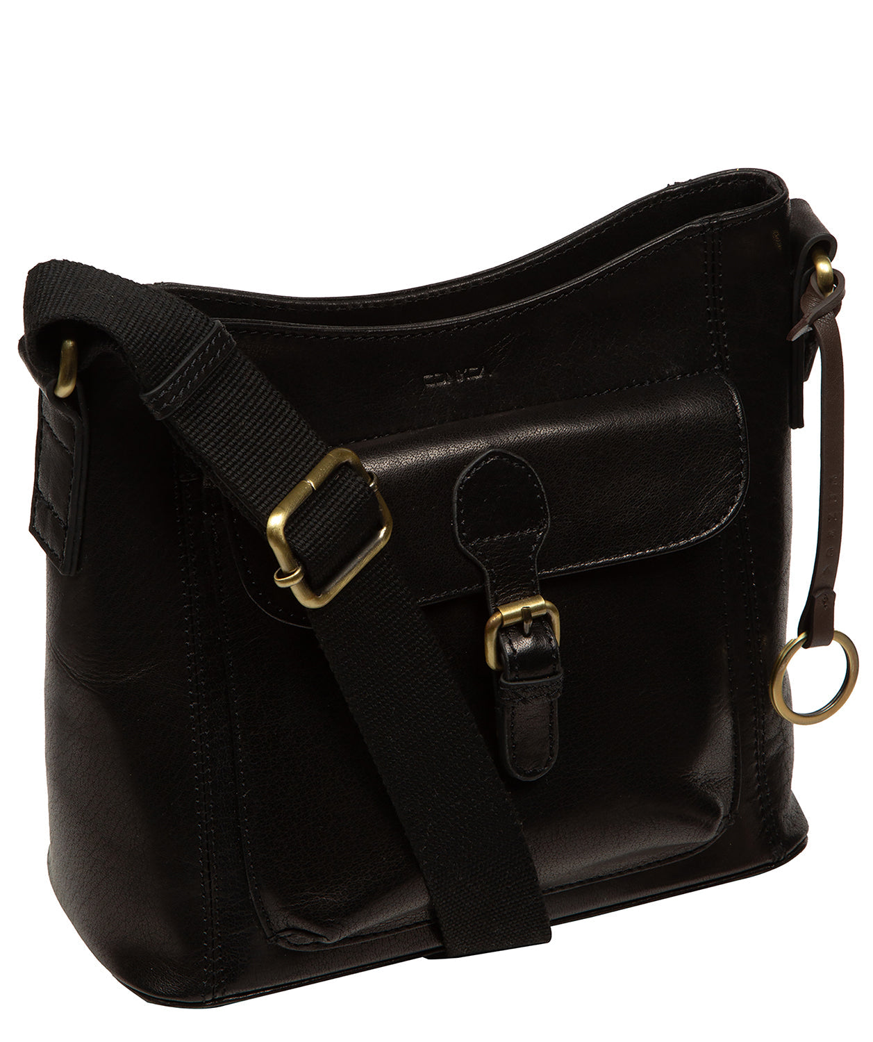 'Clementine' Black Leather Cross Body Bag