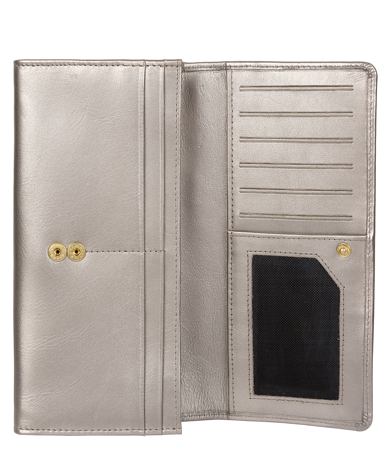 'Fey' Adagio Metallic Silver Leather Purse