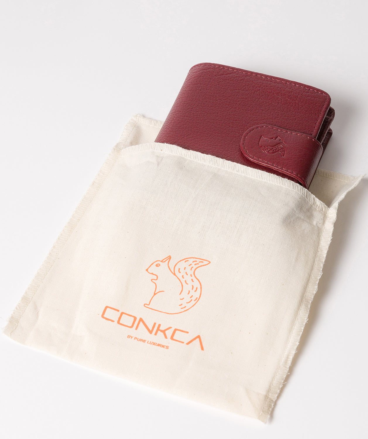 'Azaria' Deep Red Bi-Fold Leather Purse image 5