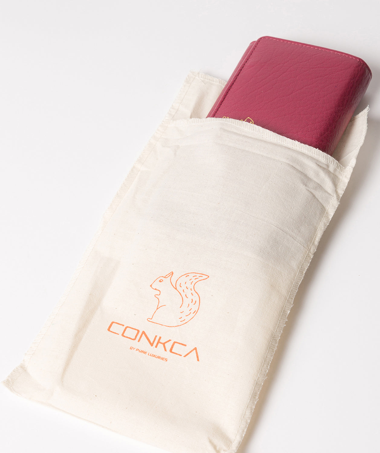 'Arabella' Orchid Tri-Fold Leather Purse image 5