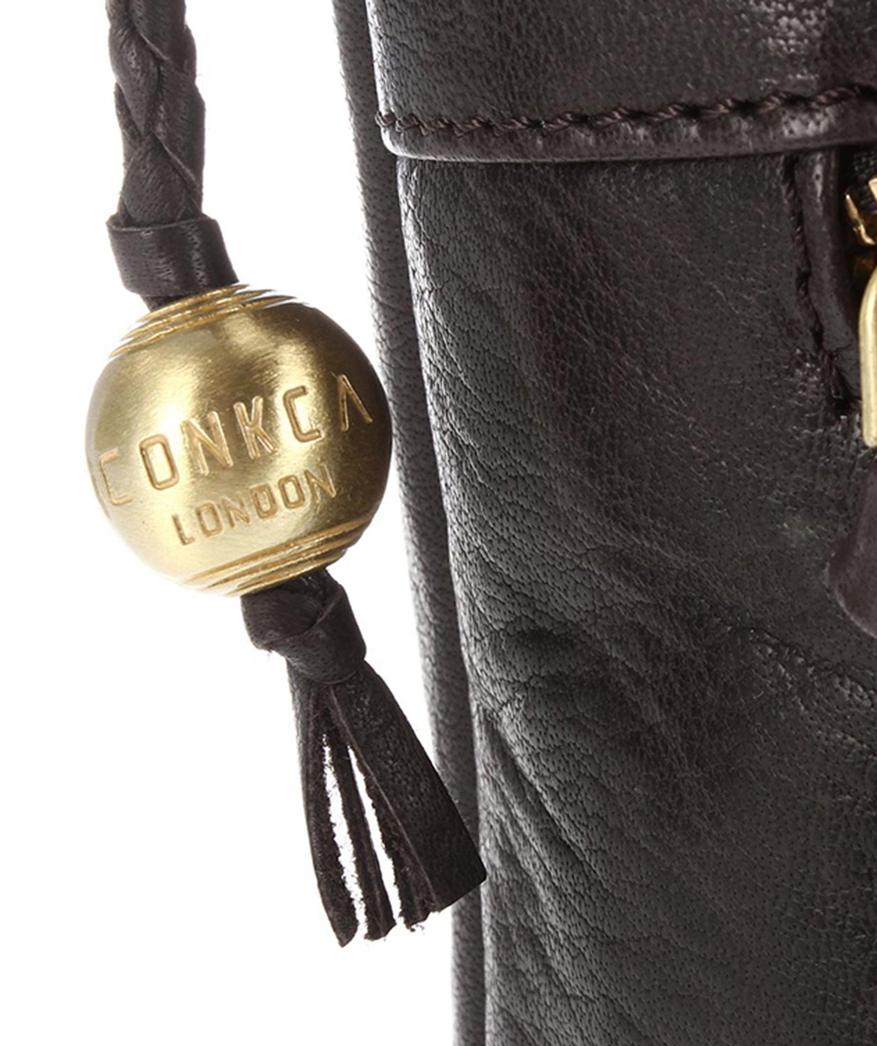 'Ginny' Vintage Brown Tumbled Leather Shoulder Bag