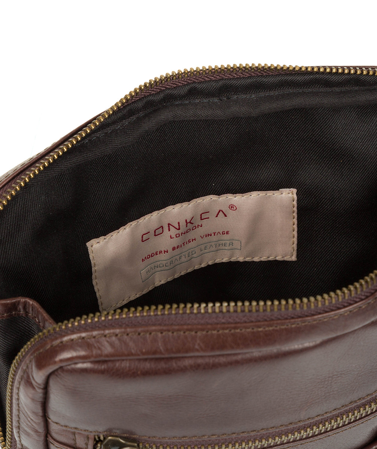 'Hoya' Dark Brown Leather Cross Body Bag