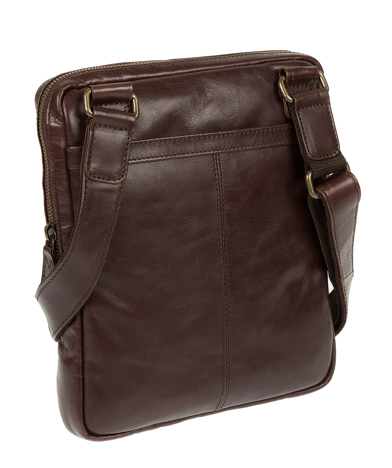 'Hoya' Dark Brown Leather Cross Body Bag