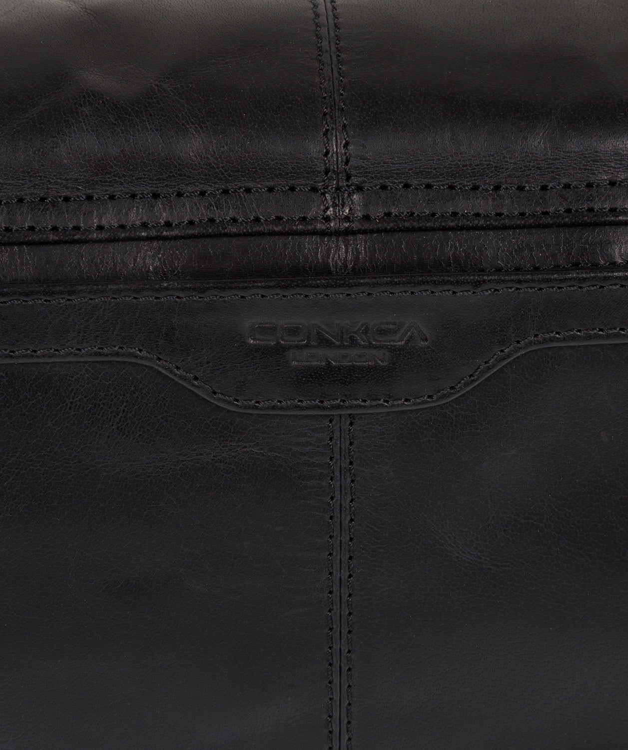 'Bermondsey' Black Buffalo Leather Messenger Bag