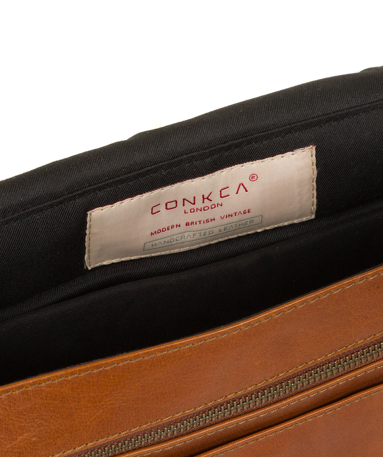 'Islington' Chestnut Leather Messenger Bag