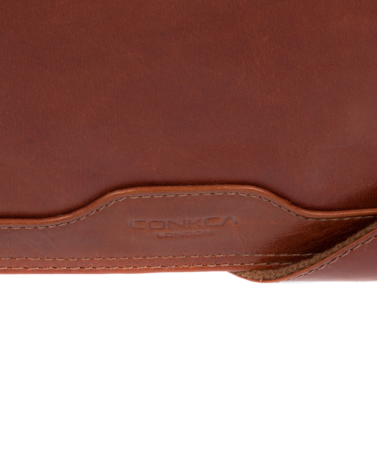'Islington' Conker Brown Buffalo Leather Messenger Bag