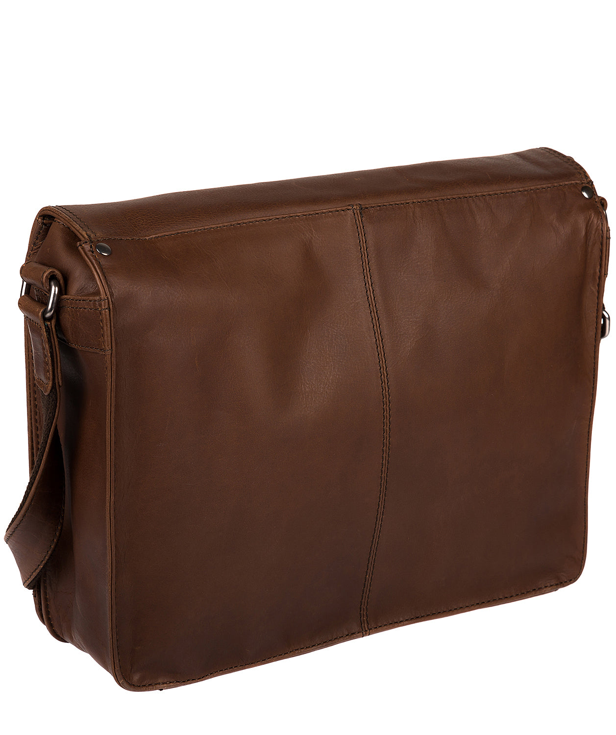 'Islington' Dark Brown Natural Cowhide Messenger Bag