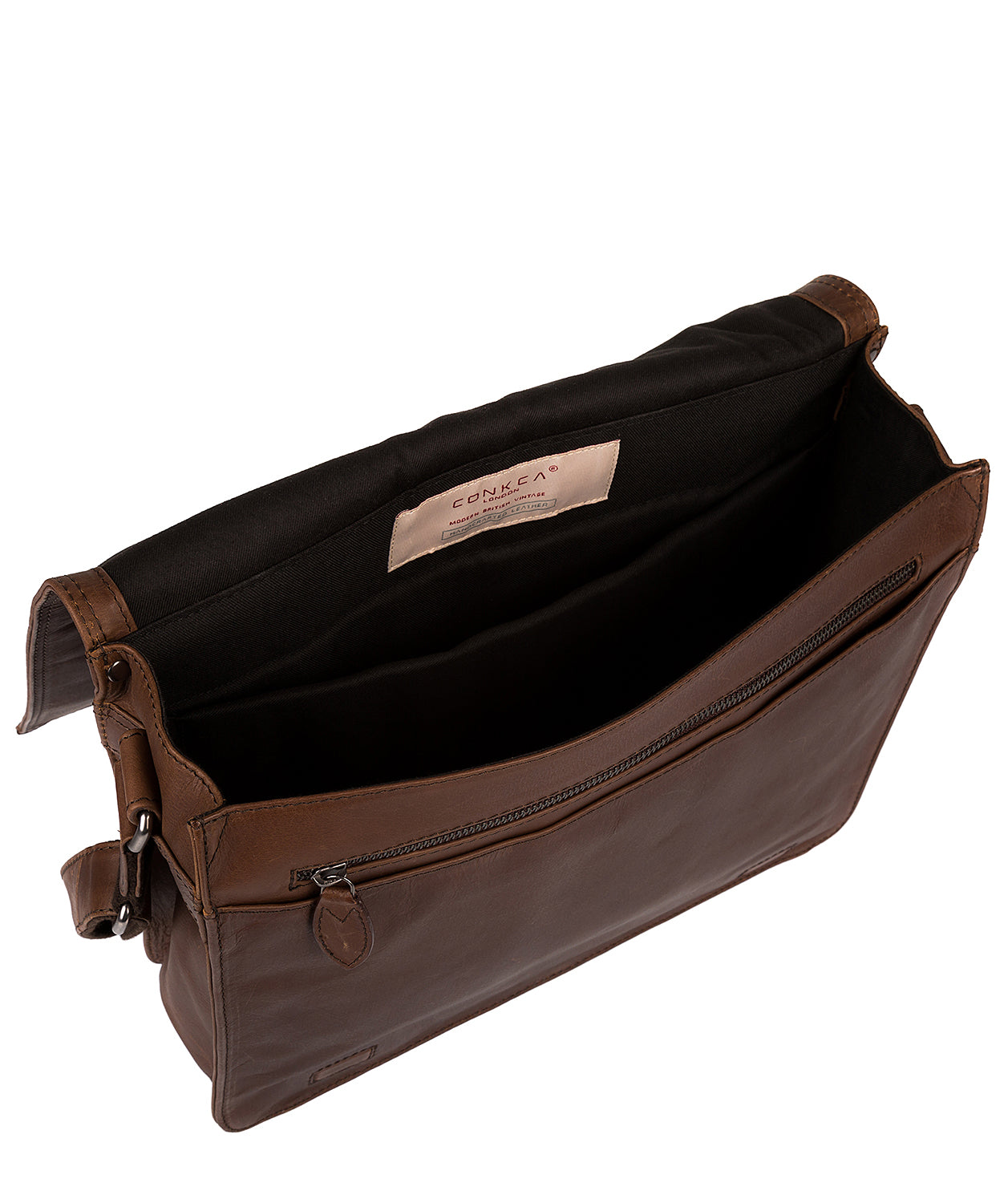'Islington' Dark Brown Natural Cowhide Messenger Bag