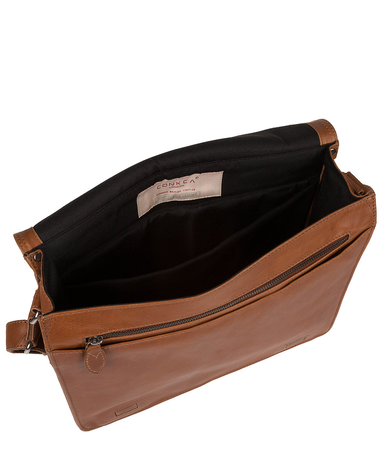 'Islington' Whiskey Cowhide Messenger Bag