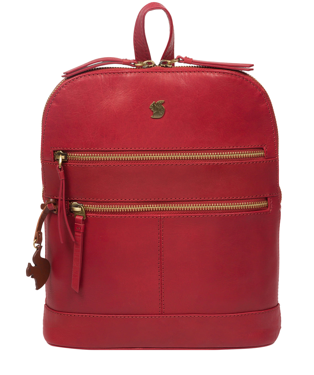 'Francisca' Chilli Pepper Leather Backpack