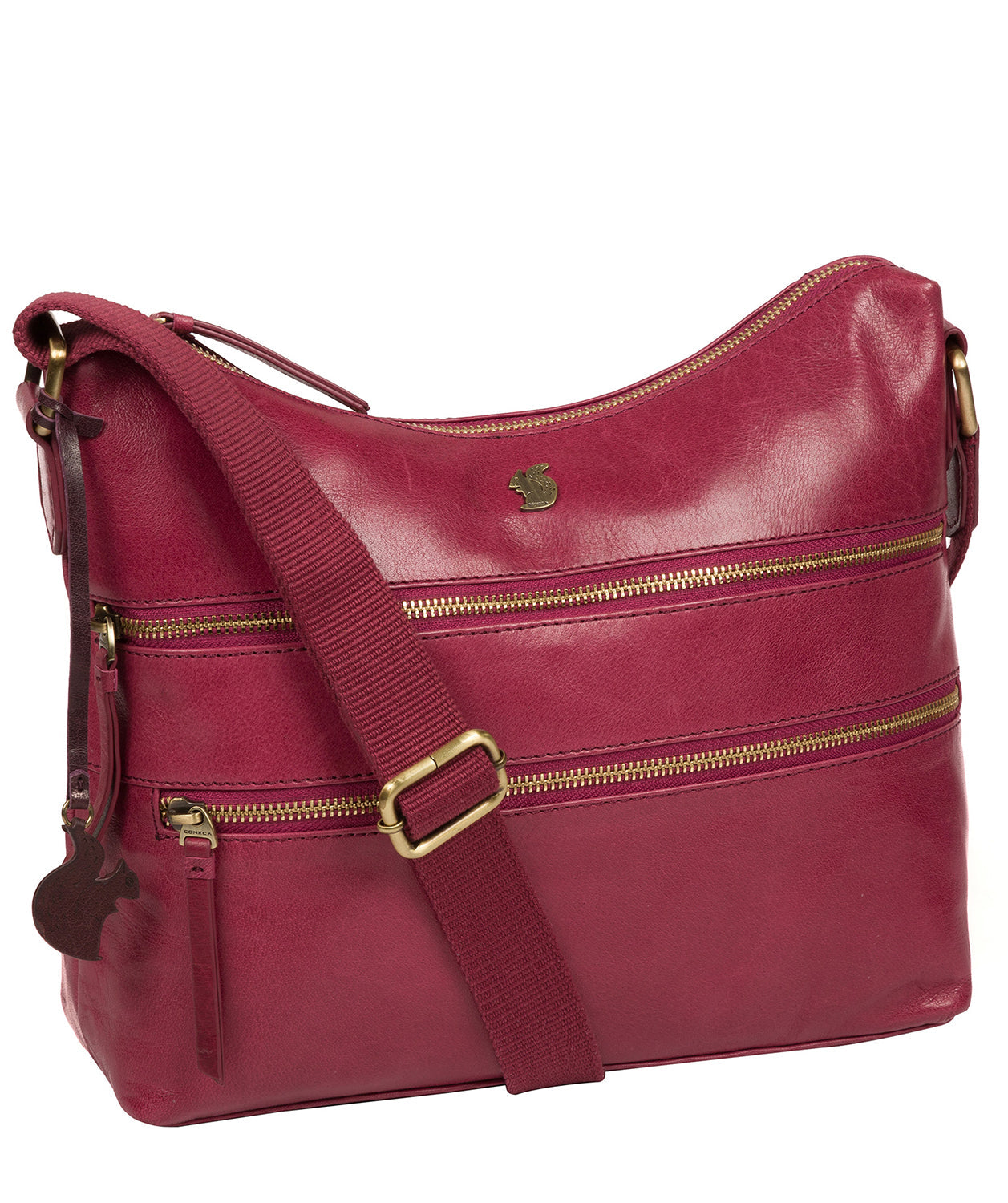 'Georgia' Orchid Leather Shoulder Bag Pure Luxuries London