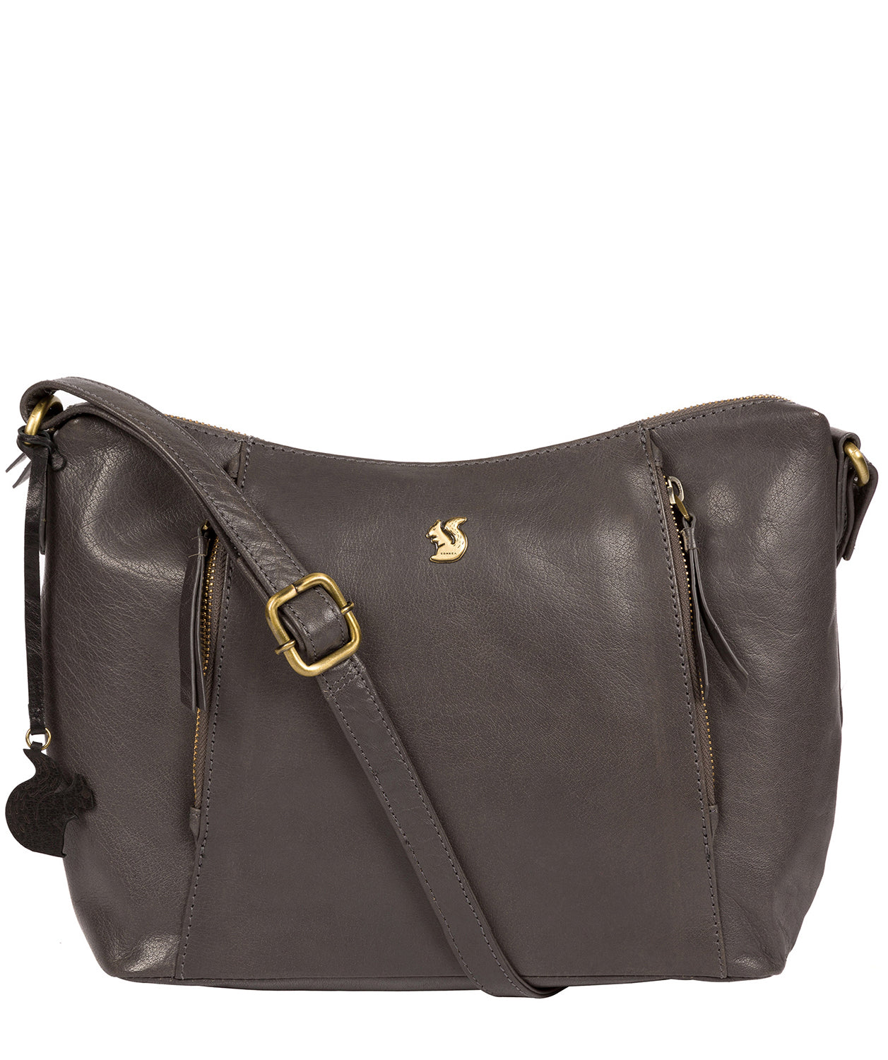 'Esta' Slate Leather Cross Body Bag Pure Luxuries London