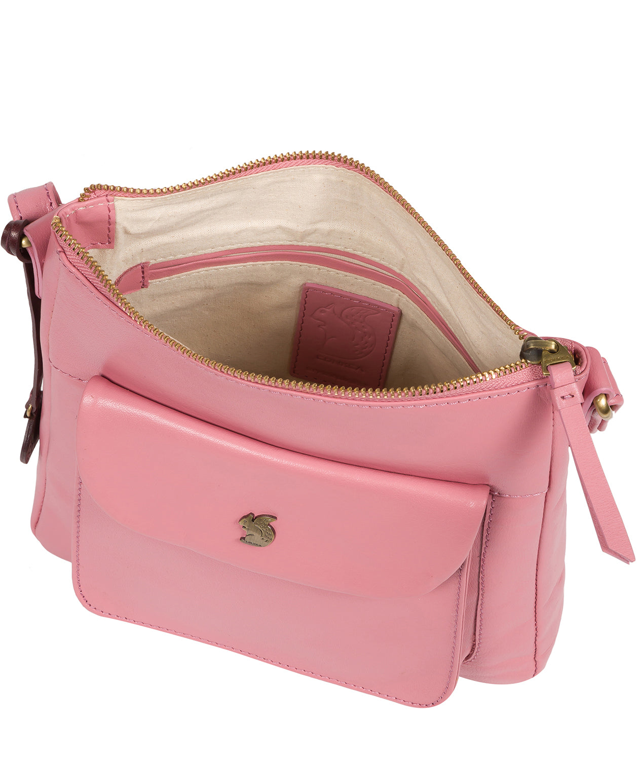 'Shona' Blush Leather Cross Body Bag