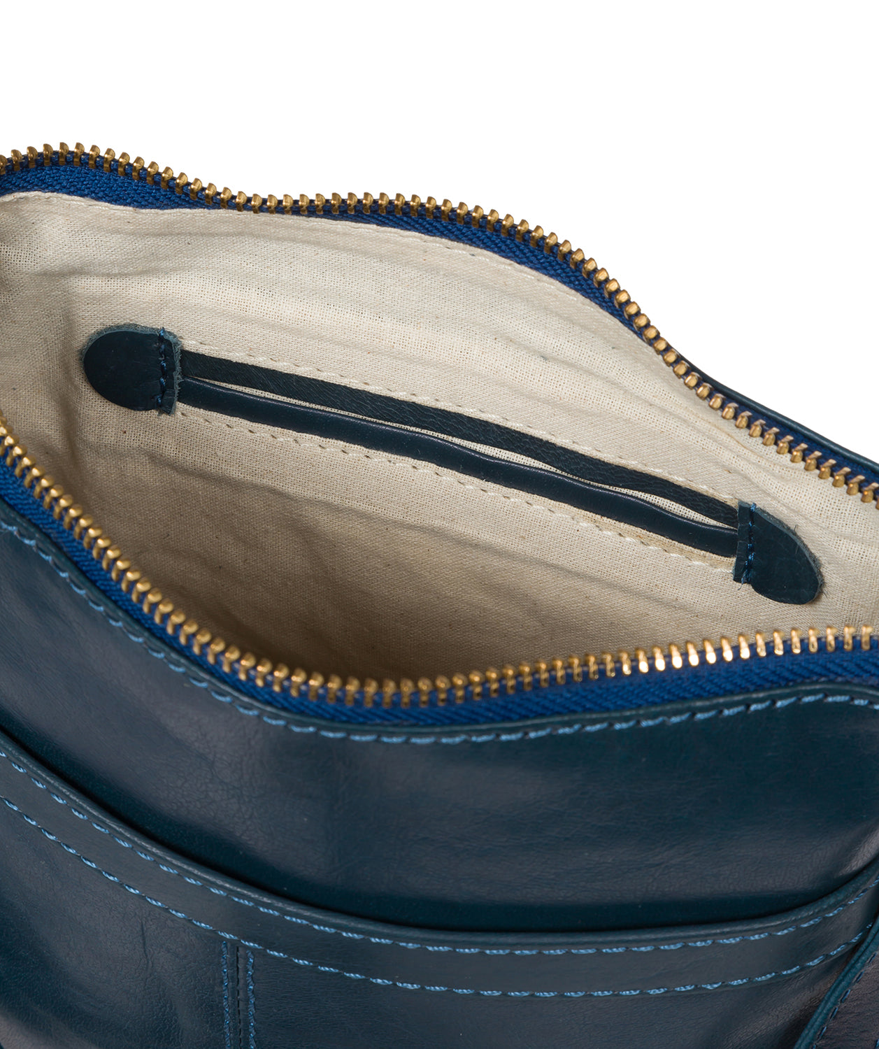 'Shona' Snorkel Blue Leather Cross Body Bag