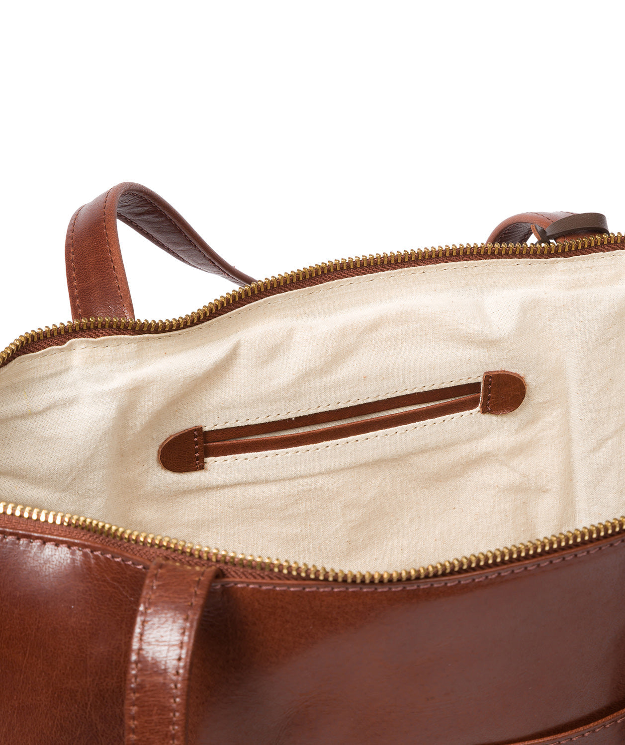 'Clover' Conker Brown Leather Tote Bag