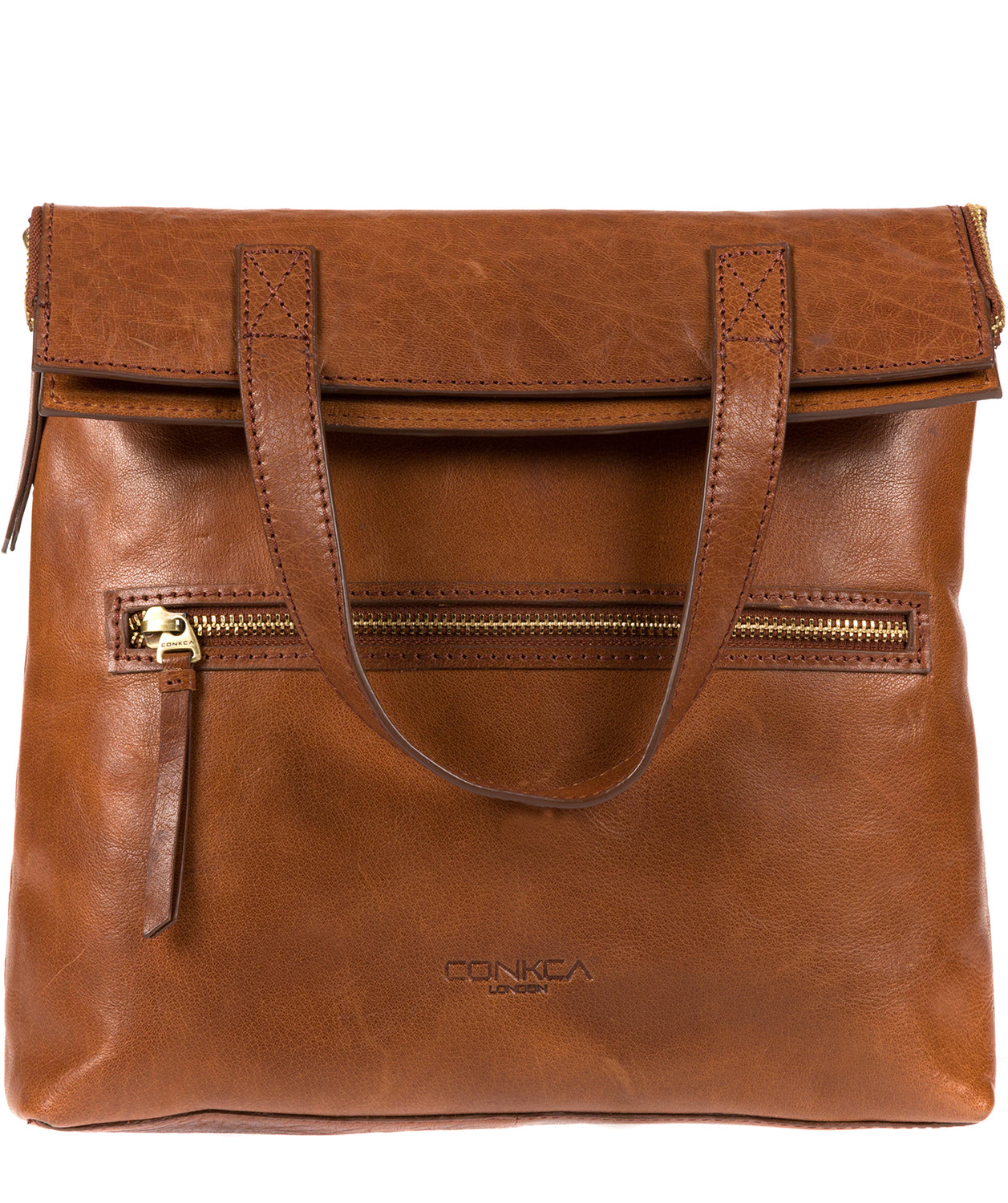 'Anoushka' Conker Brown Leather Backpack