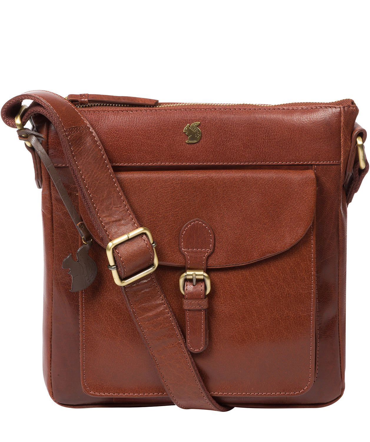 'Josephine' Conker Brown Leather Shoulder Bag