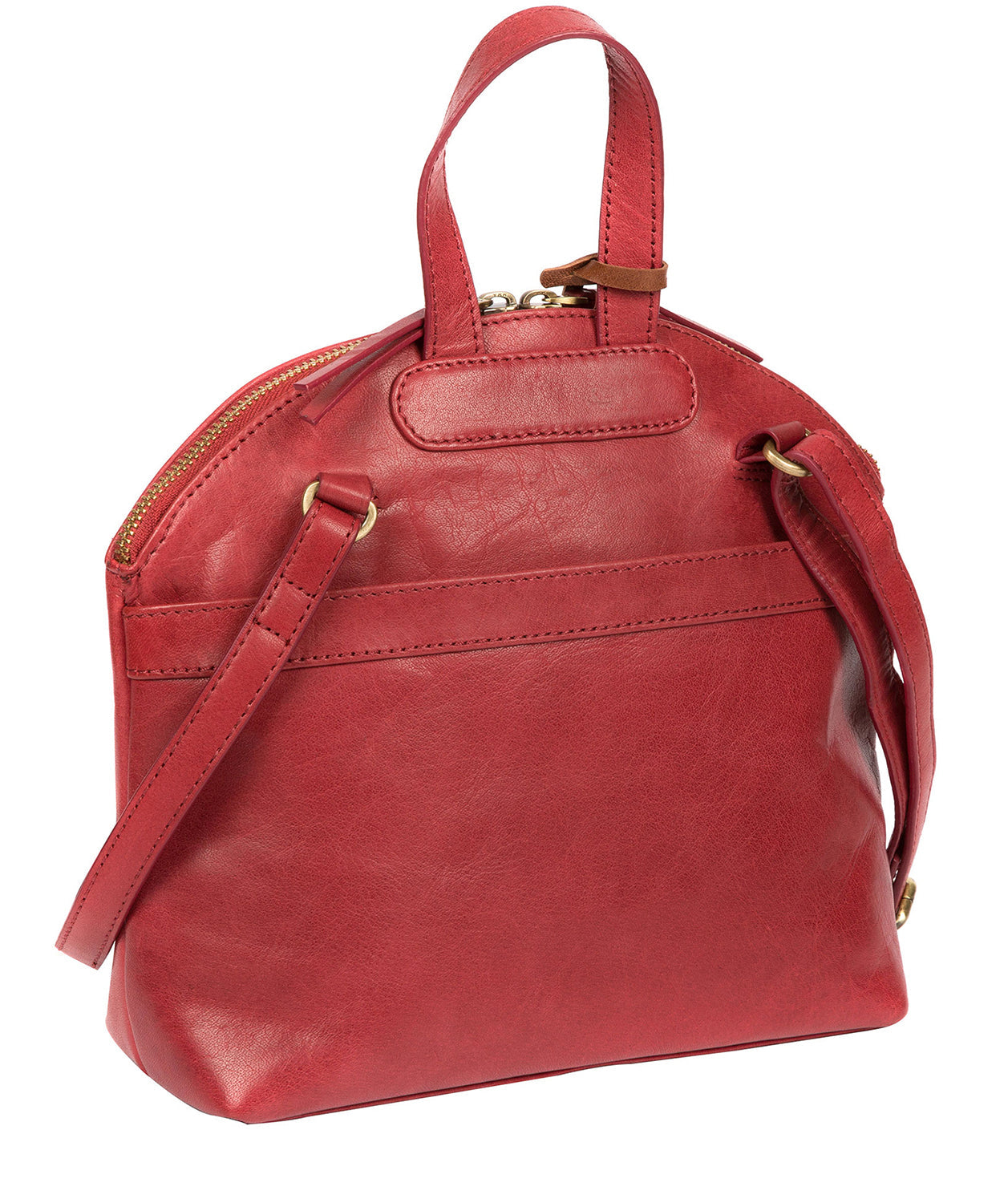'Ingrid' Chilli Pepper Leather Cross Body Bag Pure Luxuries London