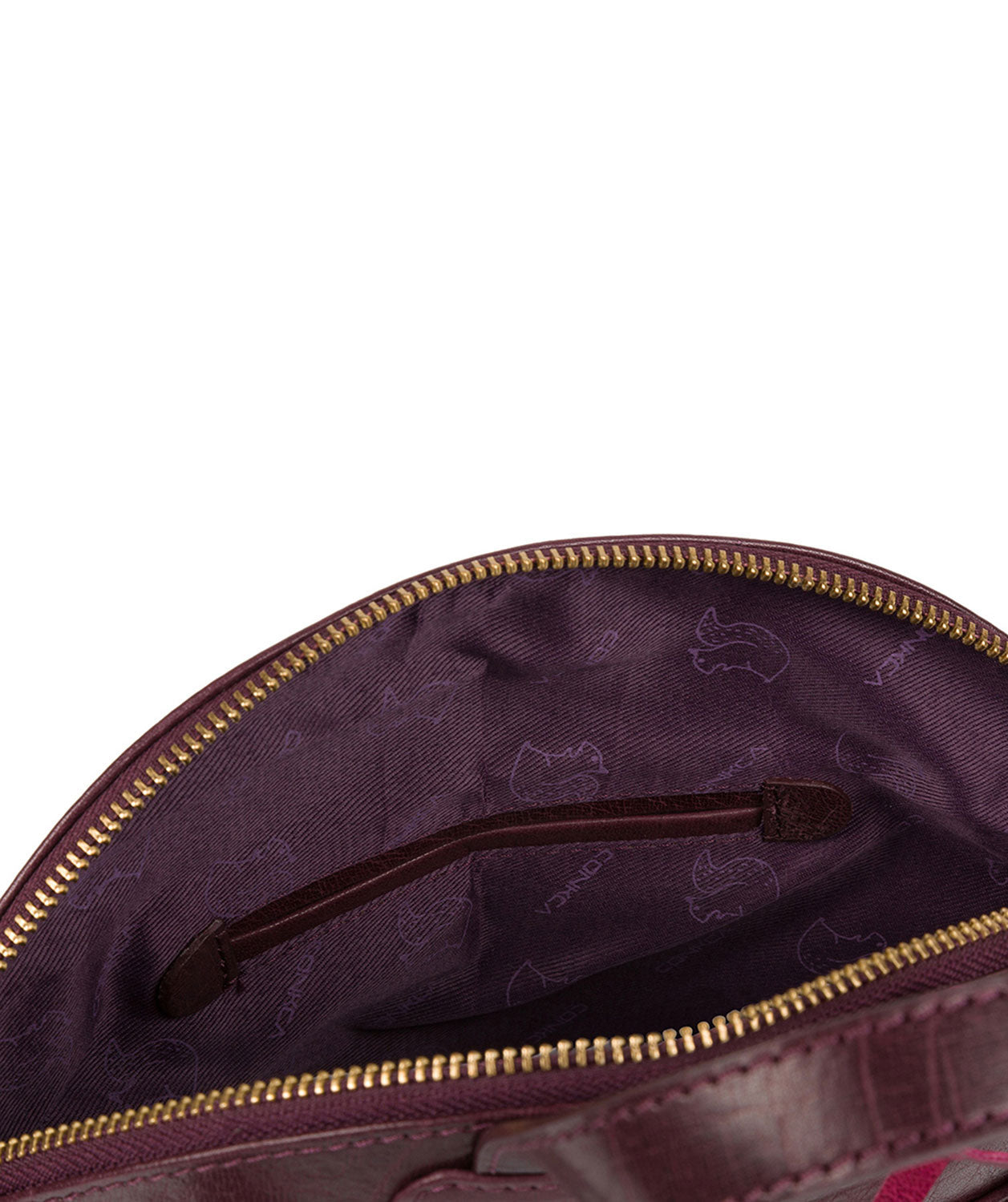 'Ingrid' Plum Leather Cross Body Bag