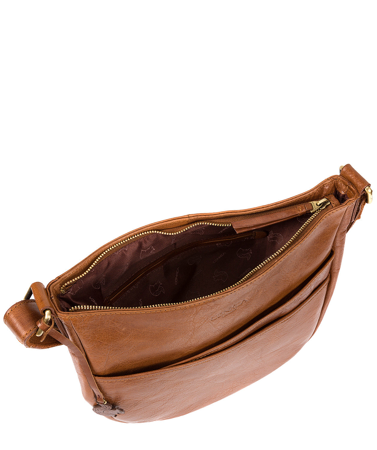 'India' Dark Tan Handcrafted Leather Bag