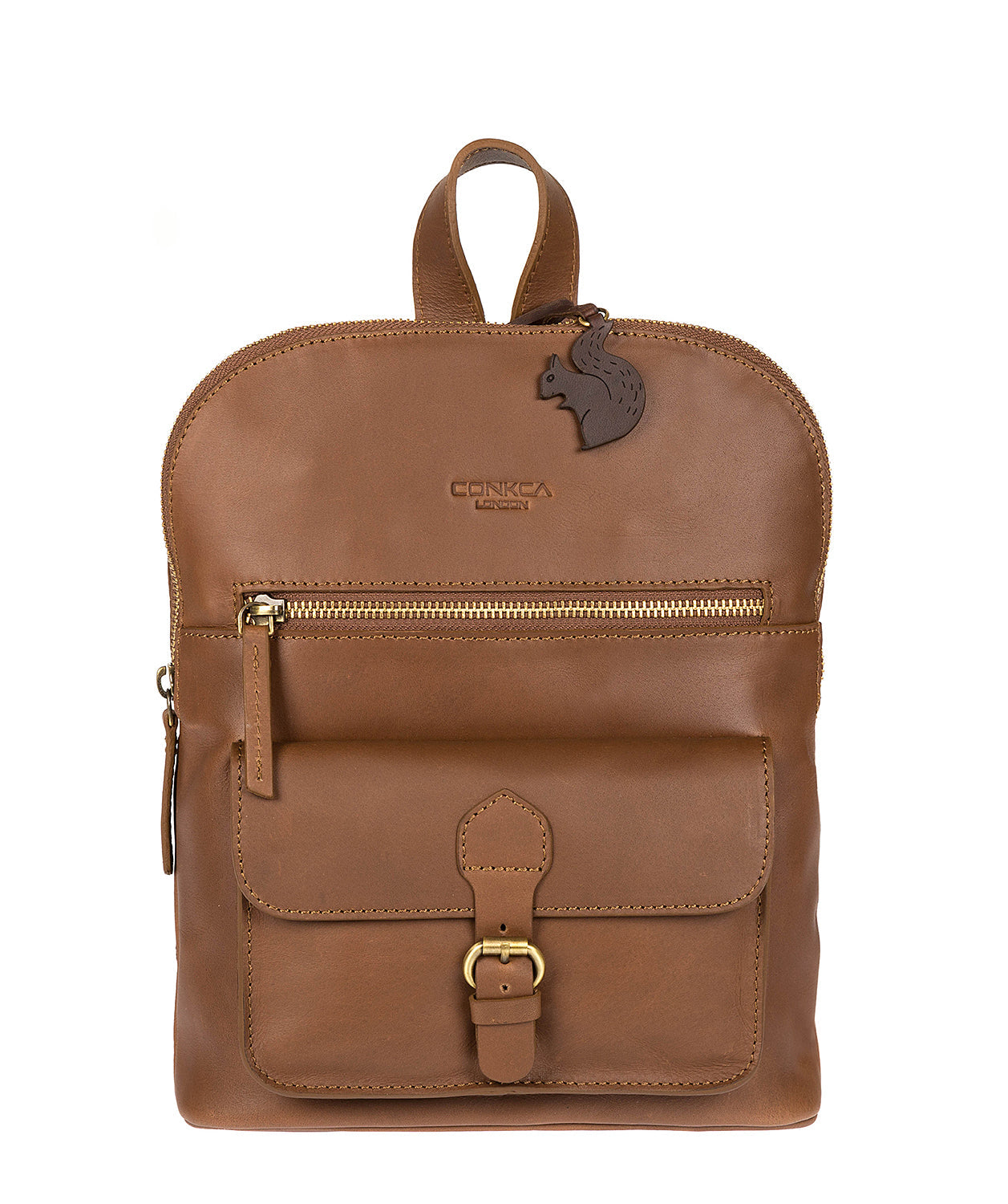 'Grove' Chestnut Leather Backpack