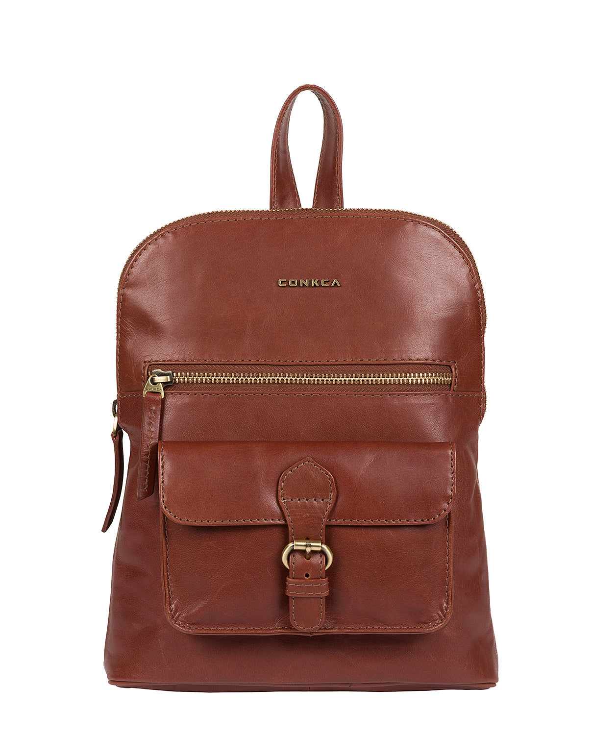 'Grove' Cognac Leather Backpack