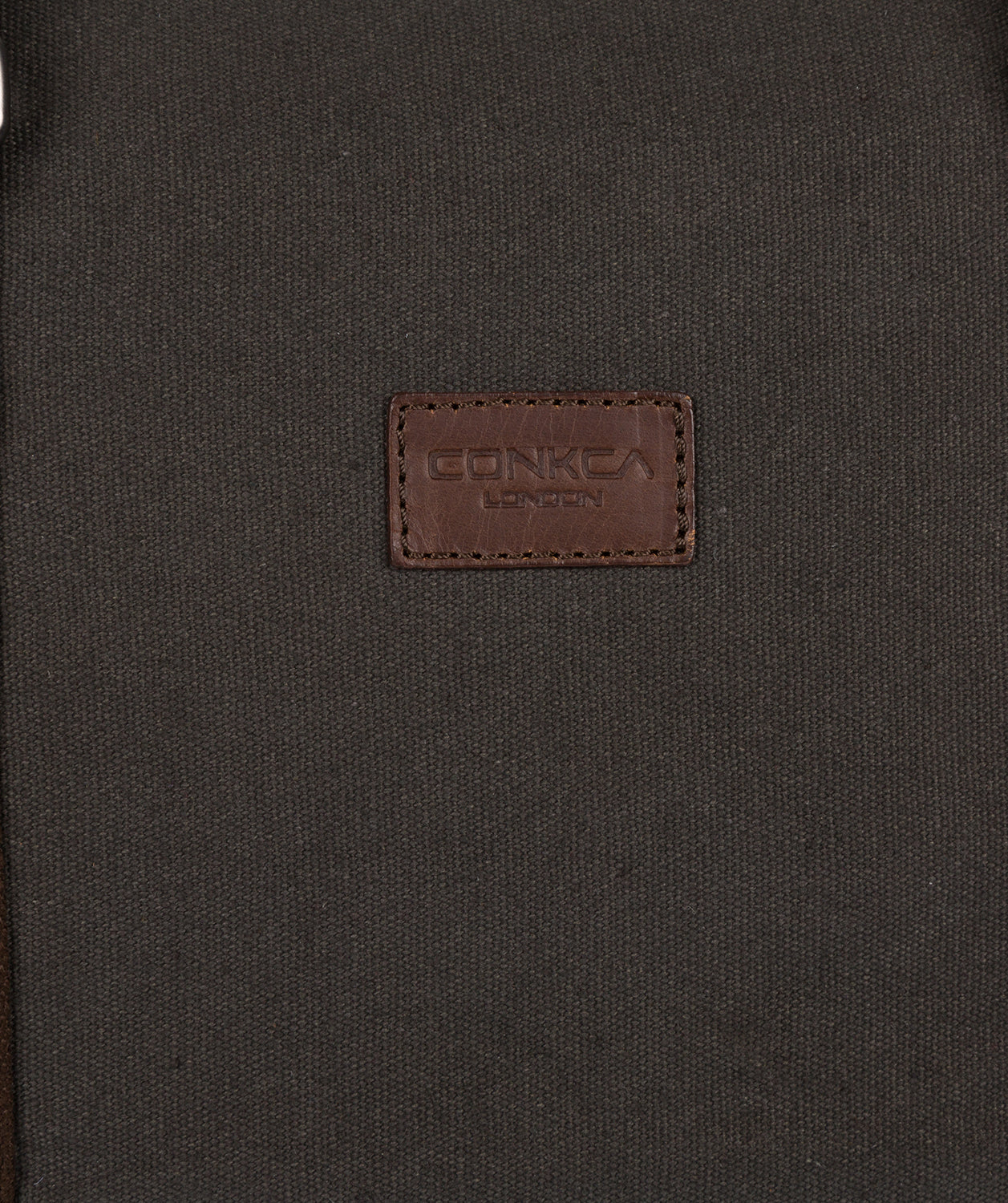 'Suttom' Grey Canvas & Leather Holdall
