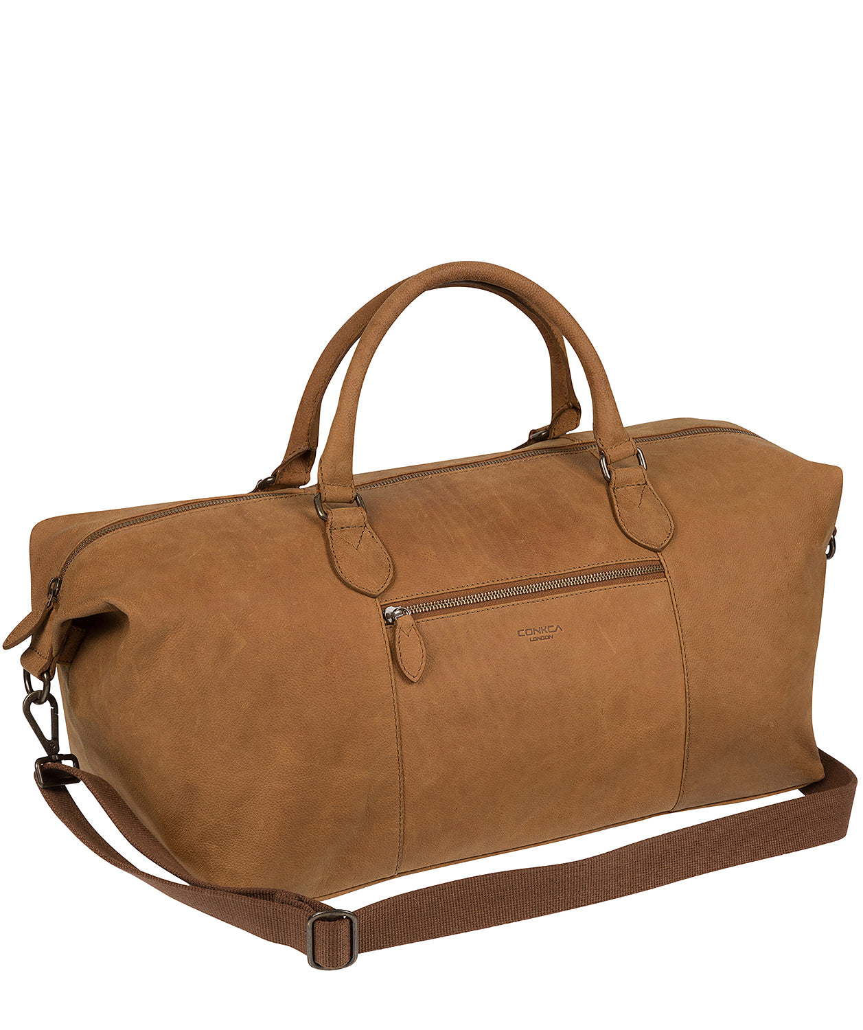 'Storey' Vintage Chestnut Leather Holdall