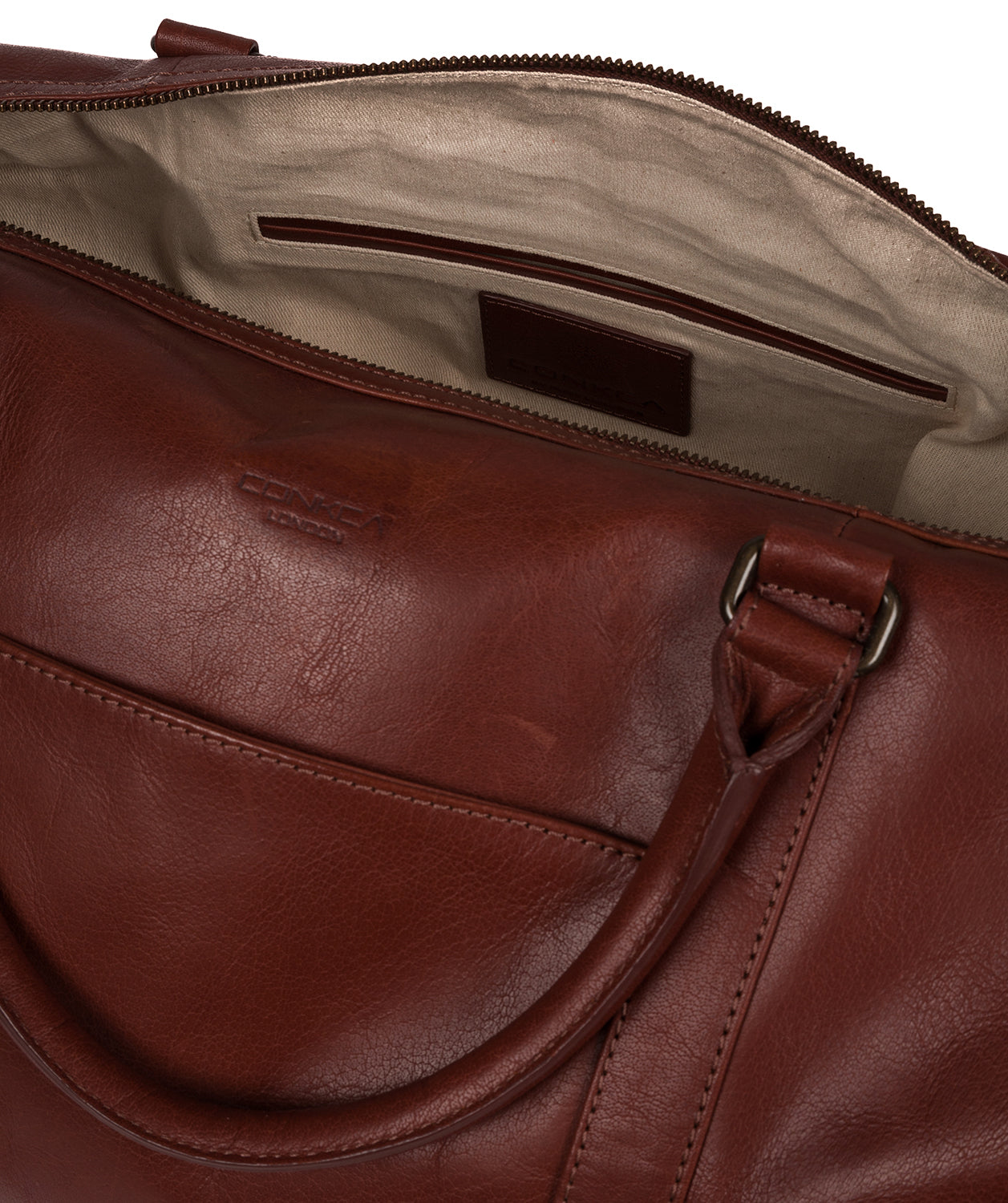 'Orton' Conker Brown Leather Holdall