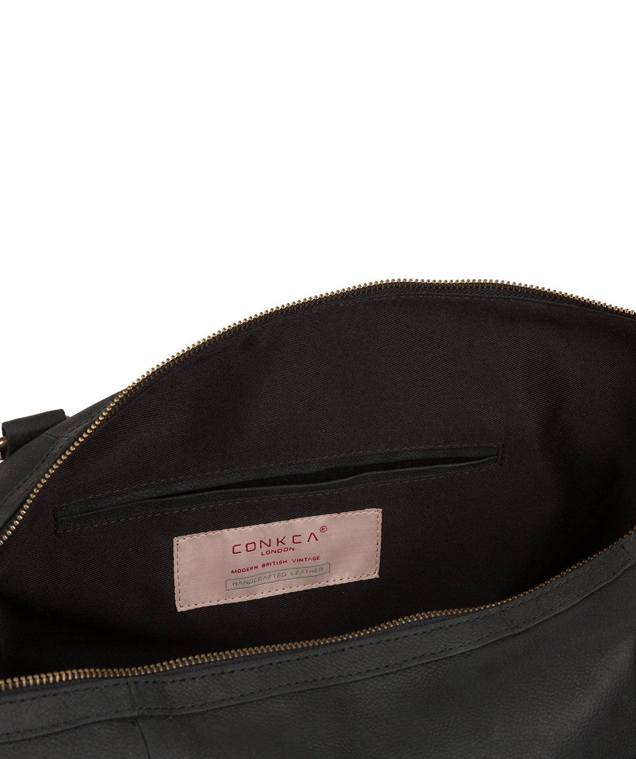 'Orton' Vintage Black Leather Holdall
