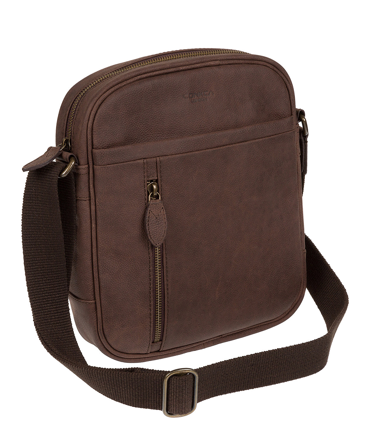 'Lowe' Vintage Brown Leather Cross Body Bag