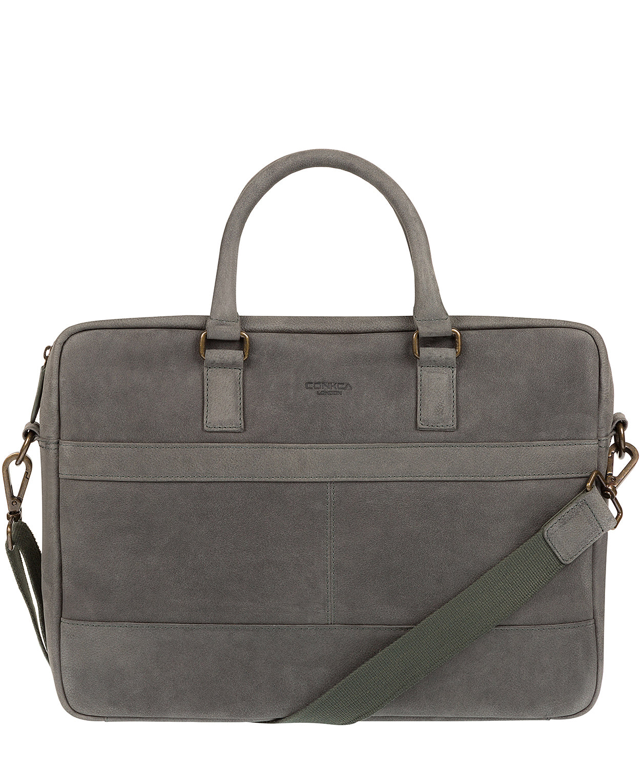 'Grafton' Vintage Grey Leather Workbag