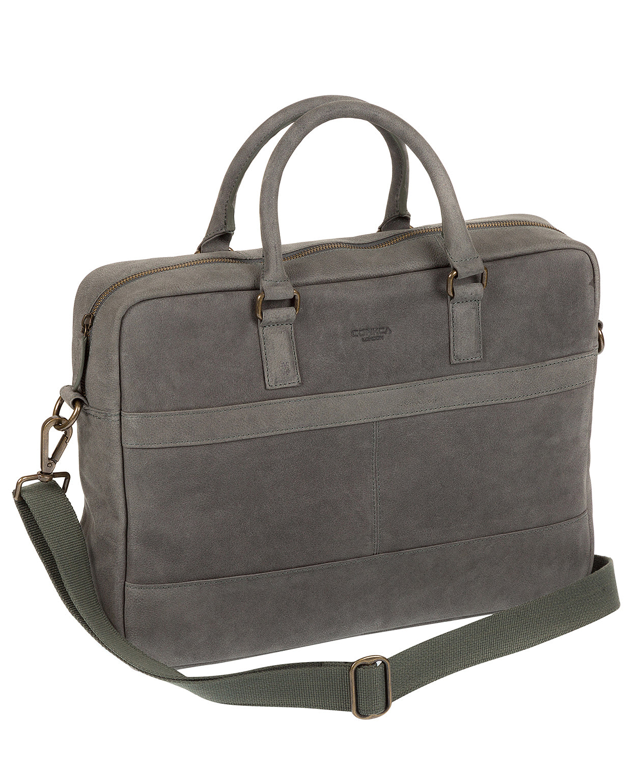 'Grafton' Vintage Grey Leather Workbag