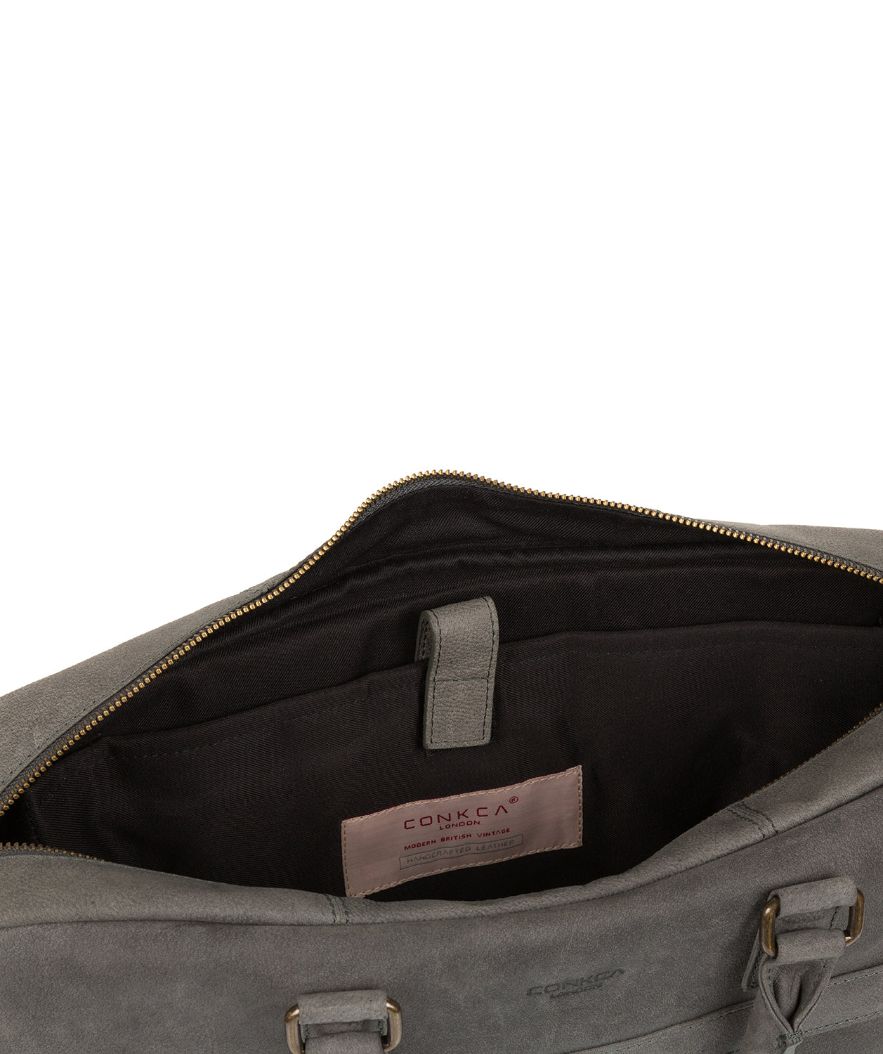 'Grafton' Vintage Grey Leather Workbag