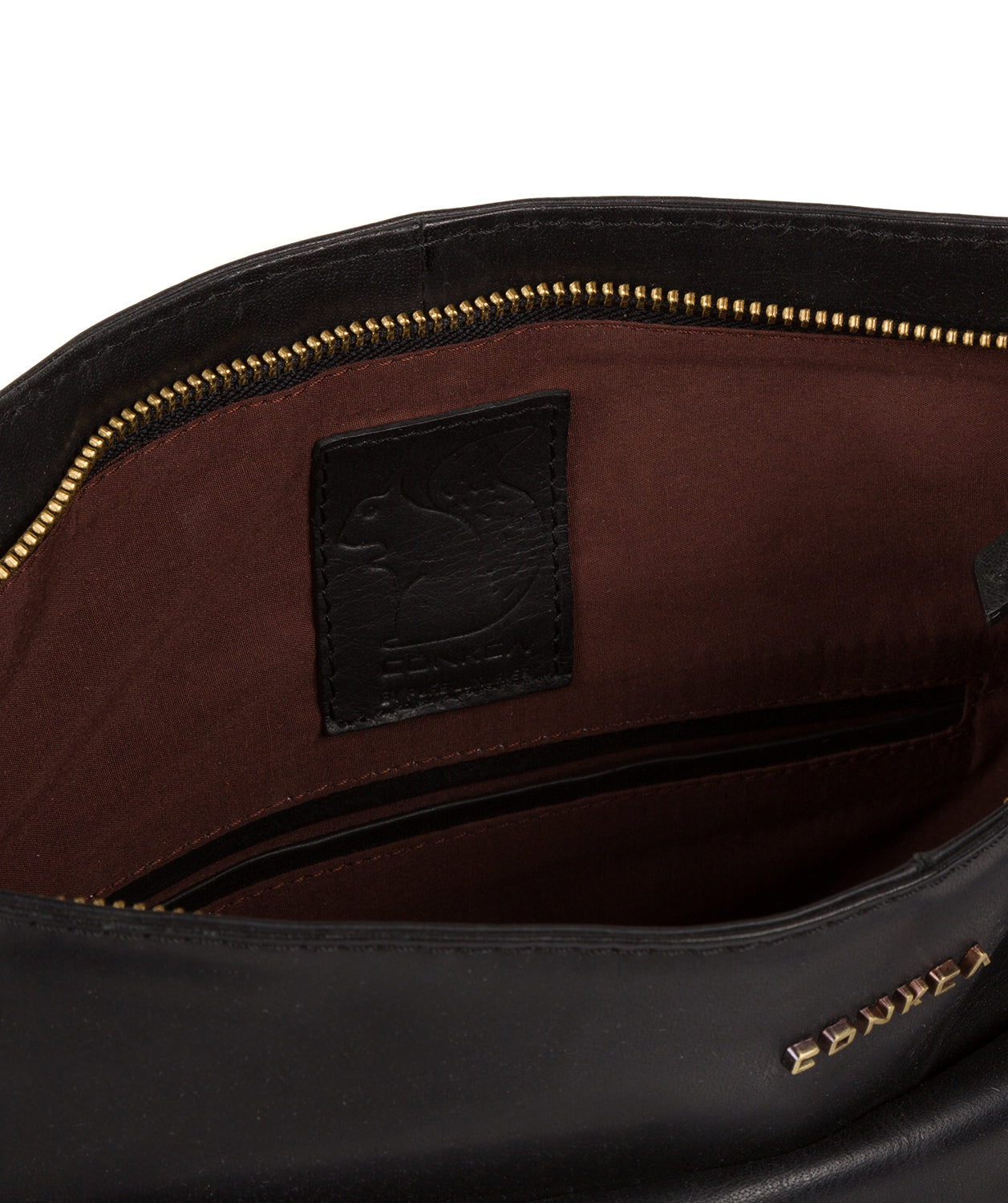 'Mimosa' Black Leather Cross Body Bag