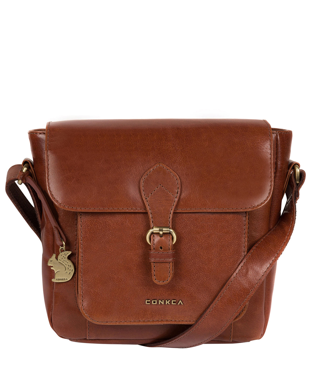 'Mojito' Cognac Leather Cross Body Bag image 1