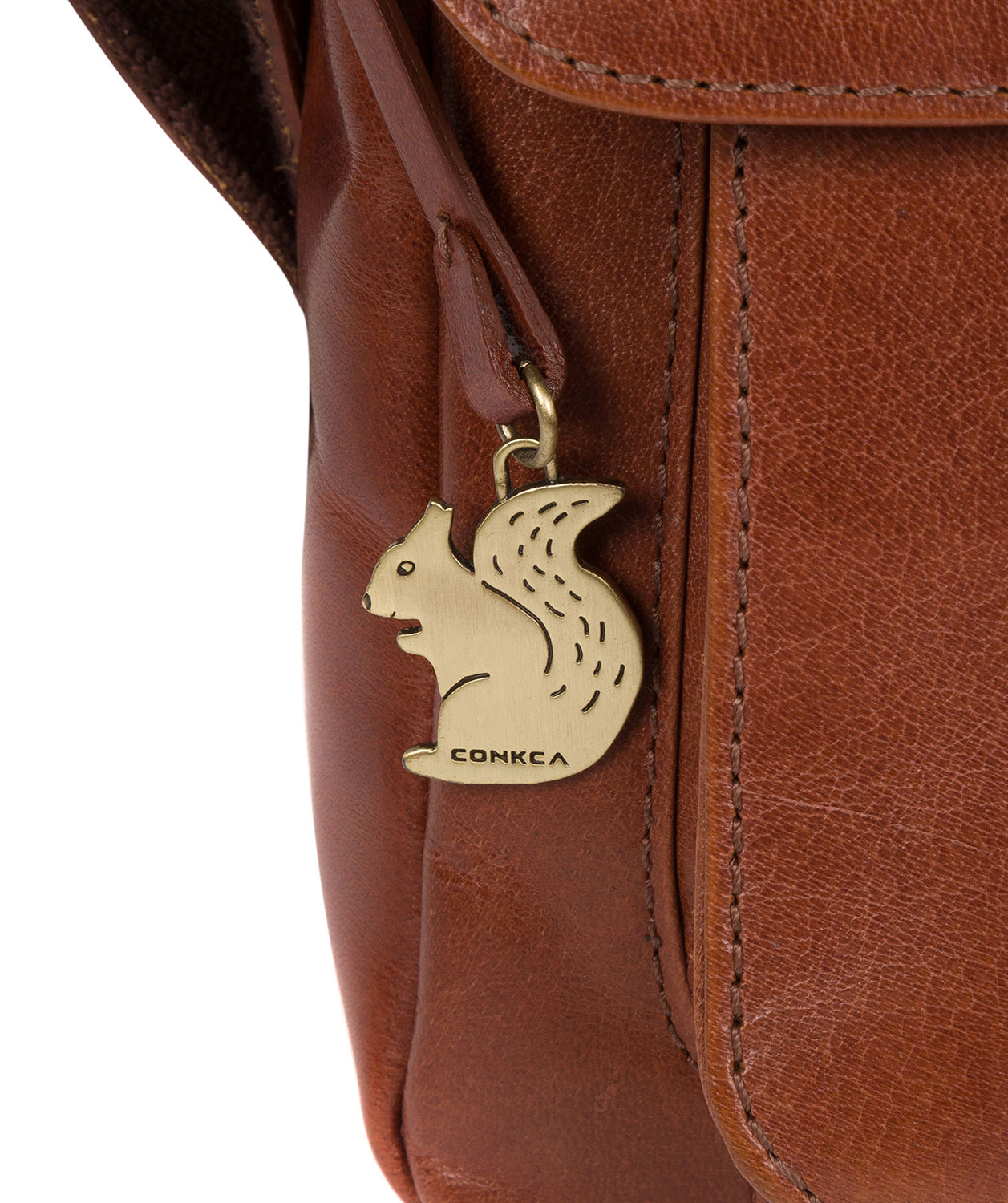 'Mojito' Cognac Leather Cross Body Bag image 6