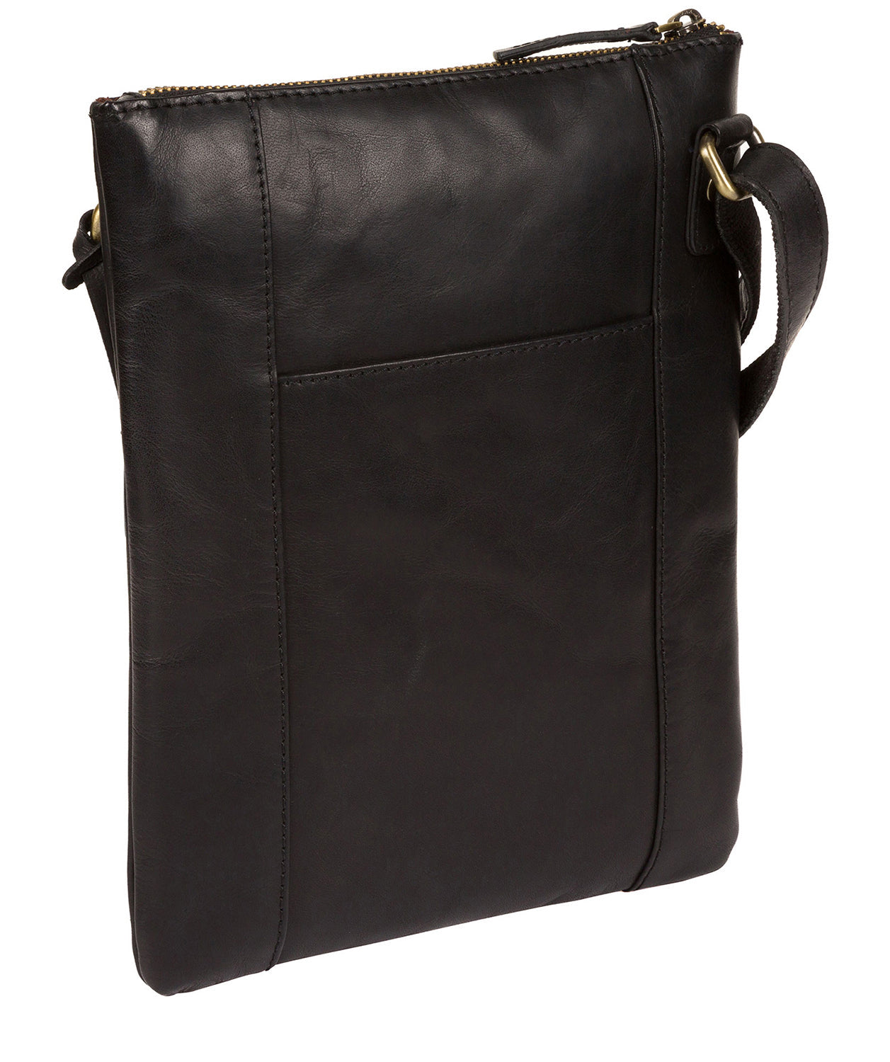 'Spriza' Black Handcrafted Leather Cross-Body Bag image 5