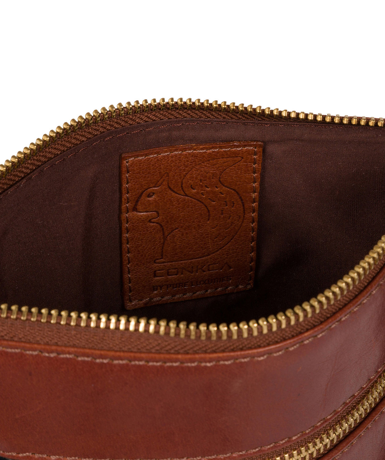 'Spriza' Cognac Handcrafted Leather Cross-Body Bag image 4