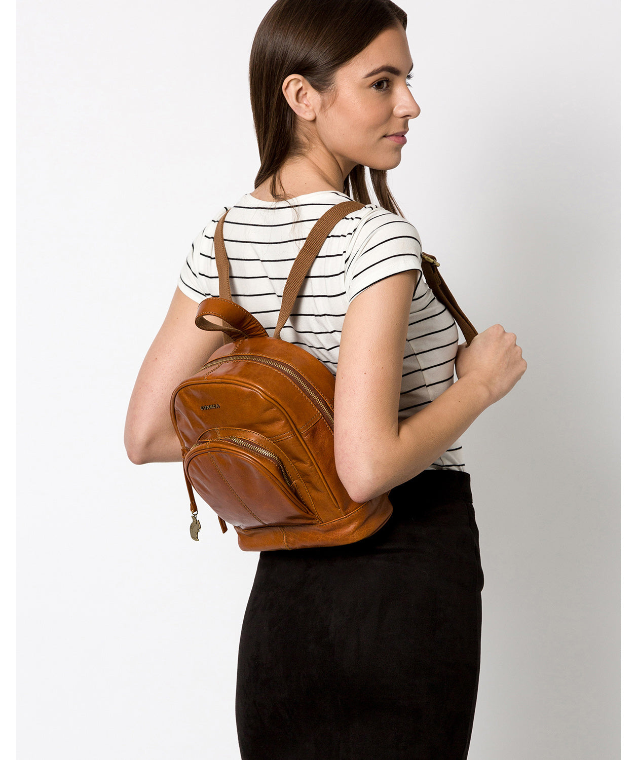 'Kir' Tan Leather Backpack image 2