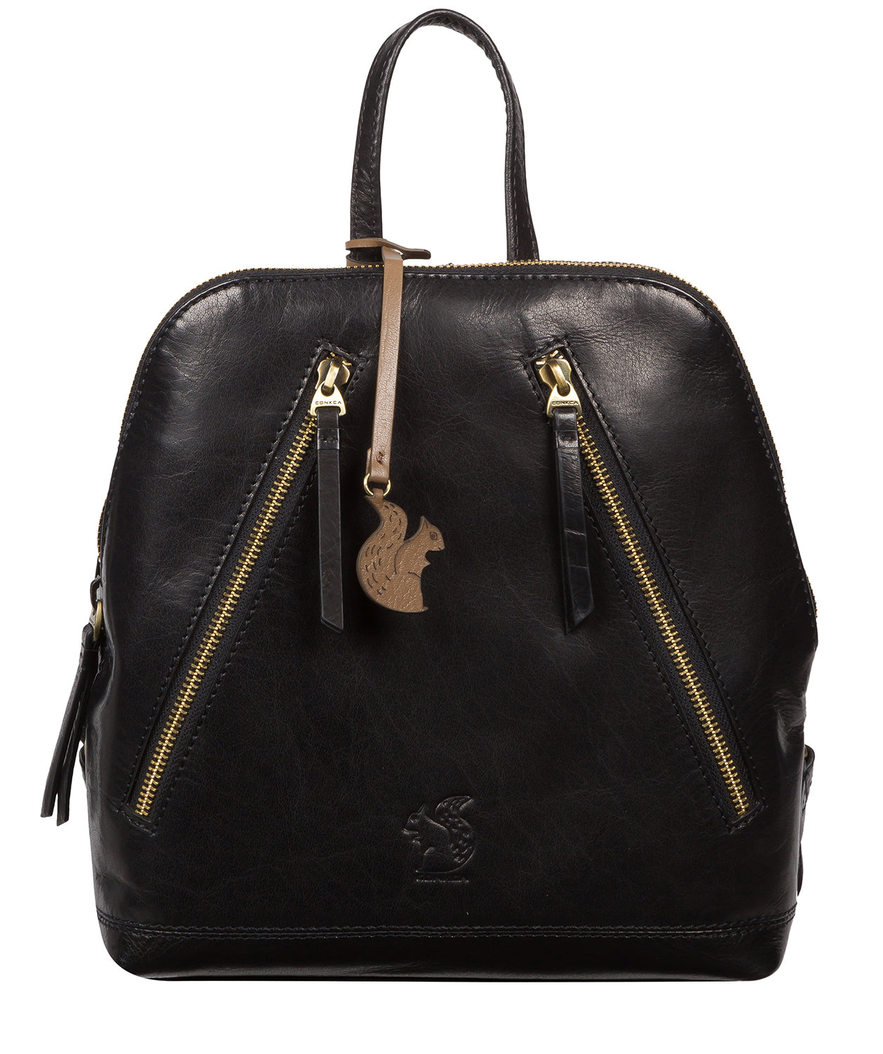 Conkca London Originals Collection #product-type#: 'Zoe' Black Leather Backpack