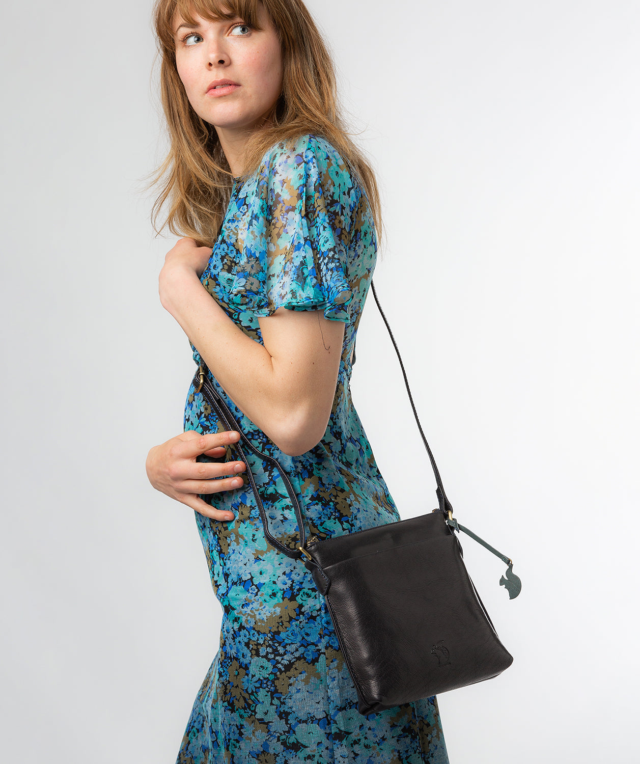 Conkca London Originals Collection #product-type#: 'Nikita' Navy Leather Cross Body Bag