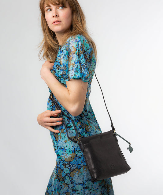 Conkca London Originals Collection #product-type#: 'Nikita' Navy Leather Cross Body Bag