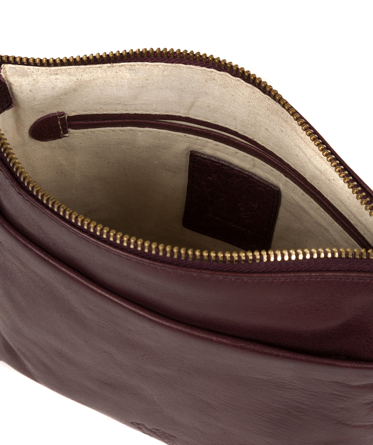 'Nikita' Plum Leather Cross Body Bag image 4